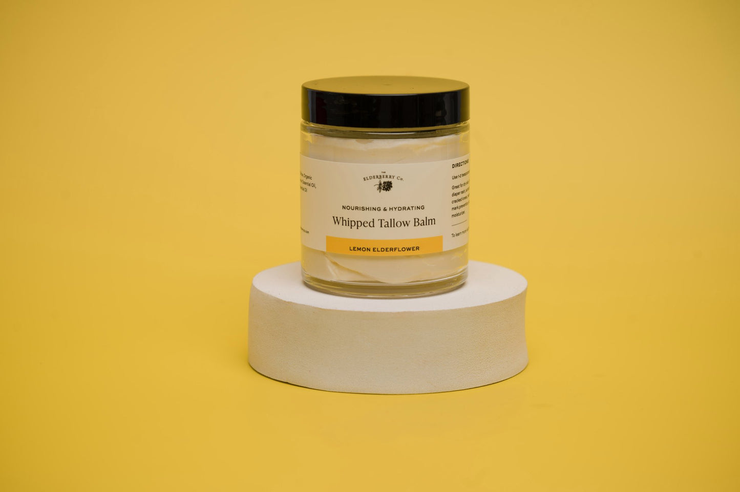 Whipped Tallow Balm with Elderflower & Lemon Essential Oils