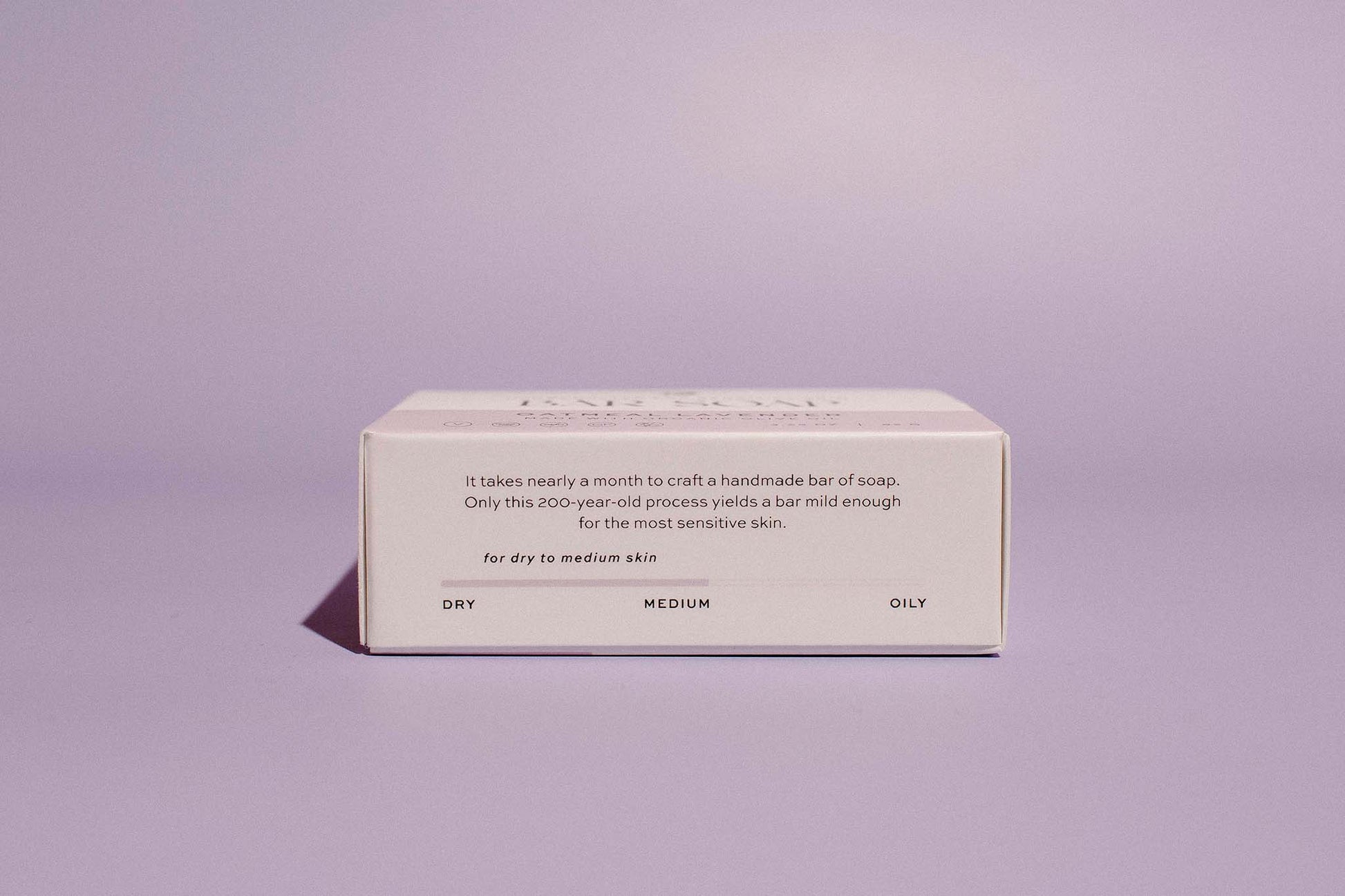 Oatmeal Lavender Bar Soap made with Organic Olive Oil, handcrafted for sensitive skin