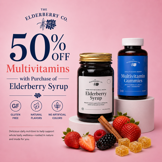 50% Off Adult Multivitamins with Purchase of Elderberry Syrup