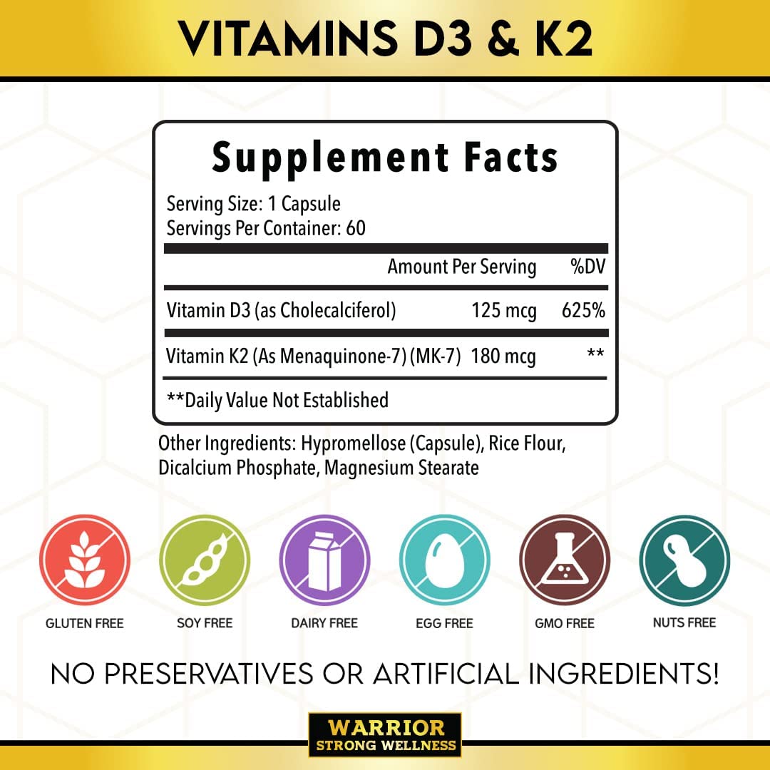Vitamins D3 and K2