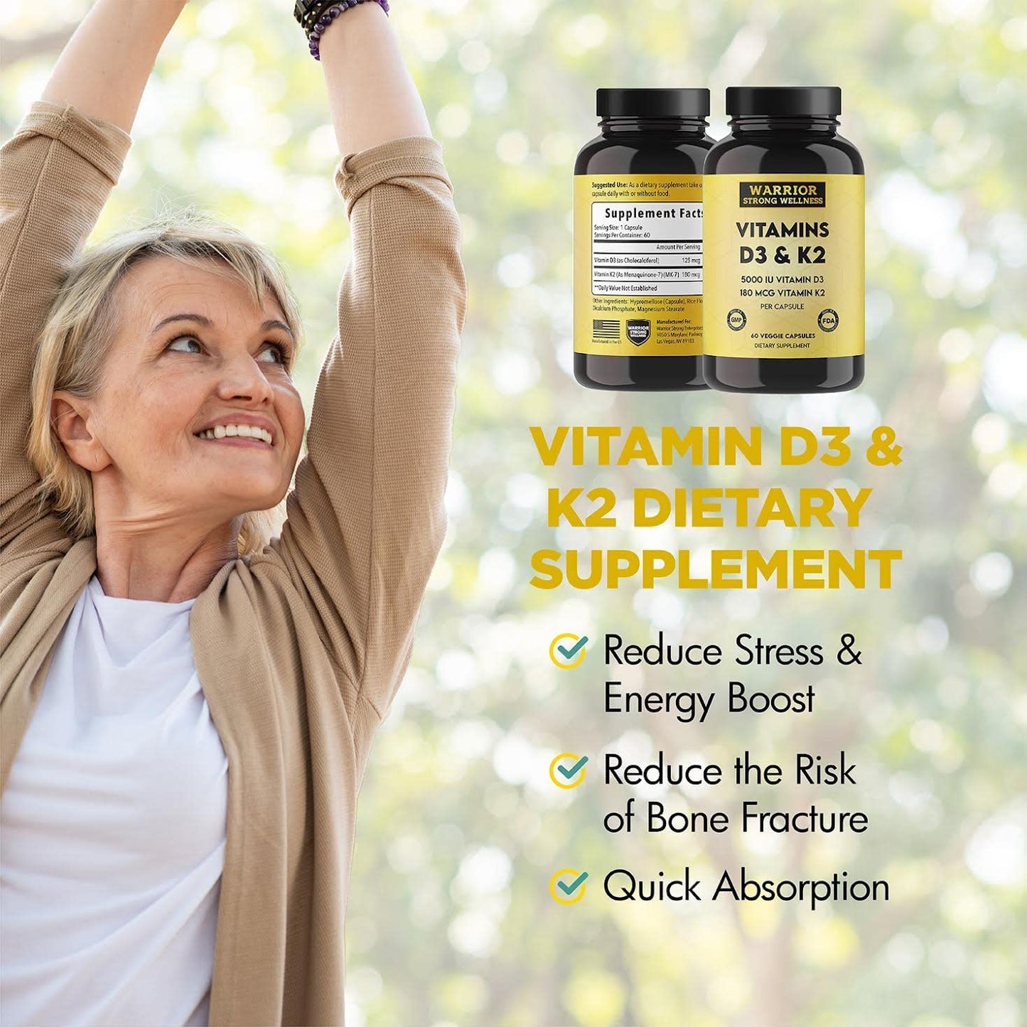 Vitamins D3 and K2