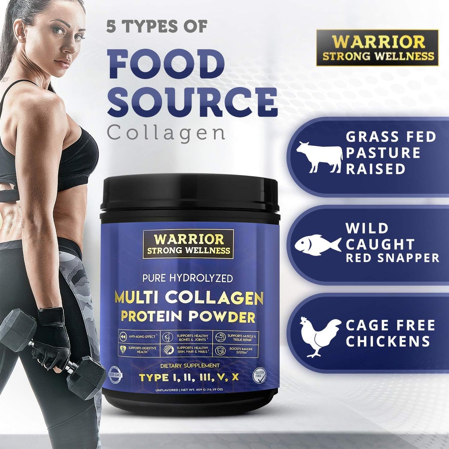 Pure Hydrolyzed, Multi Collagen Protein Powder