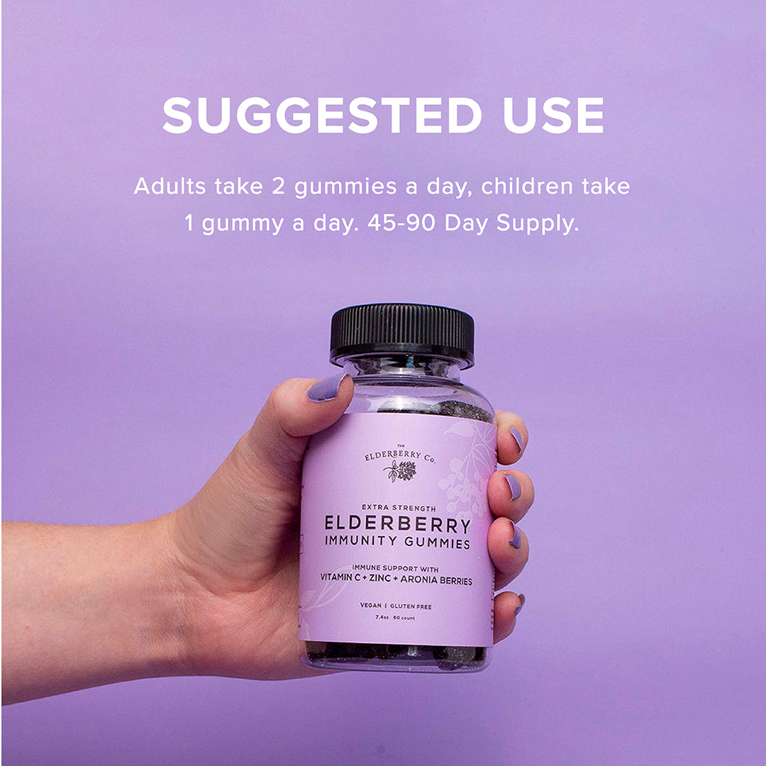 Suggested Use of Elderberry Immunity Gummies