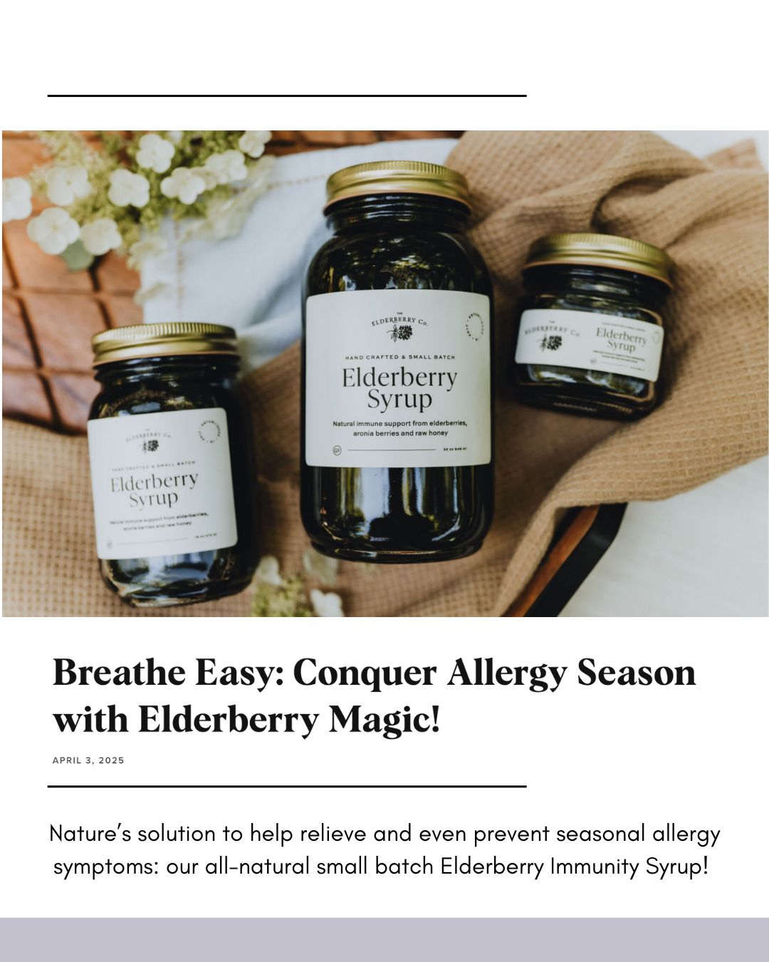 Breathe Easy: Conquer Allergy Season with Elderberry Magic!