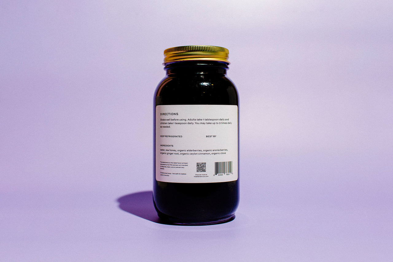 Elderberry 32oz Syrup, Natural immune support from elderberries, aronia berries, and raw honey