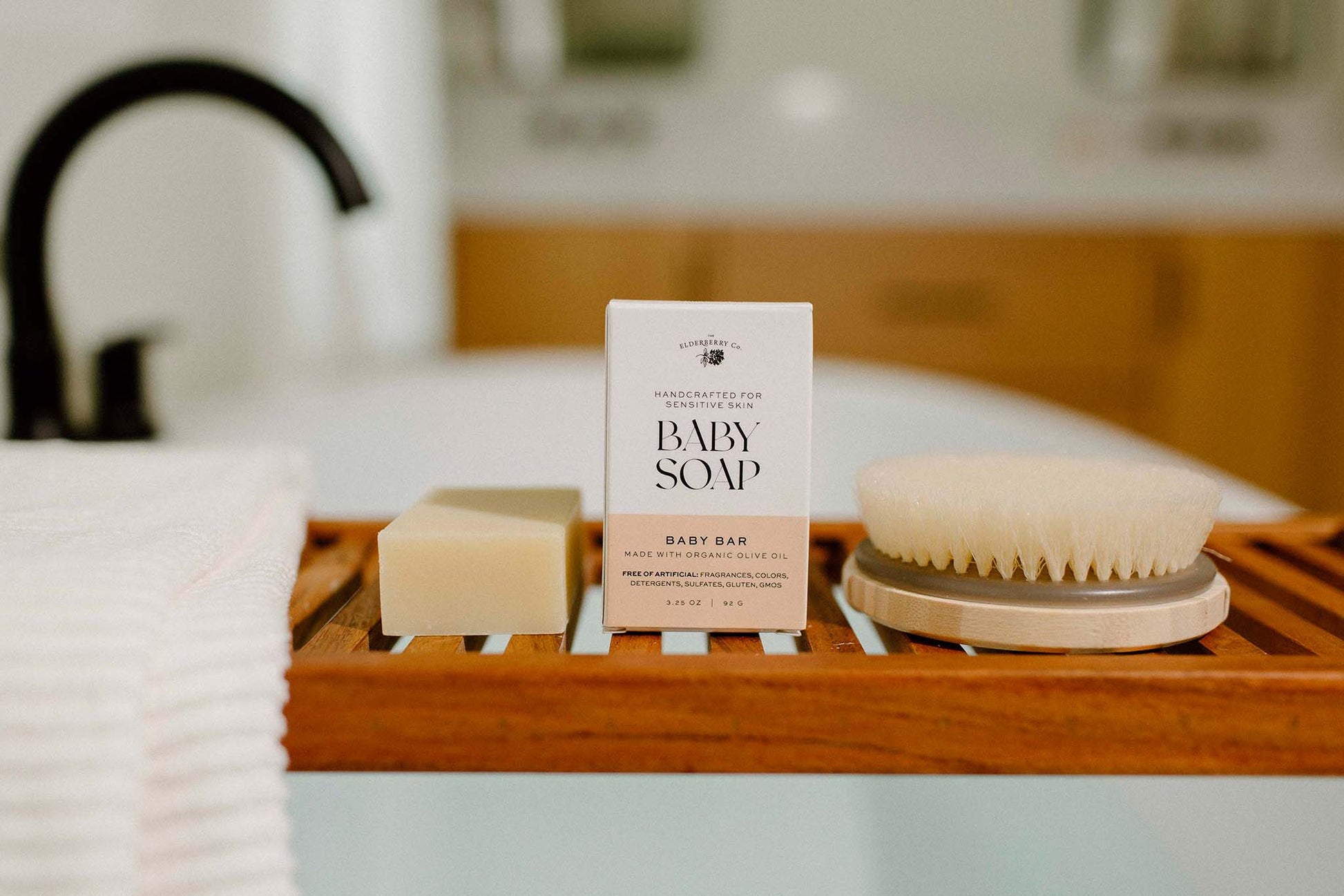 Baby Bar Soap Made with Organic Olive Oil and Free of Artificial Ingredients