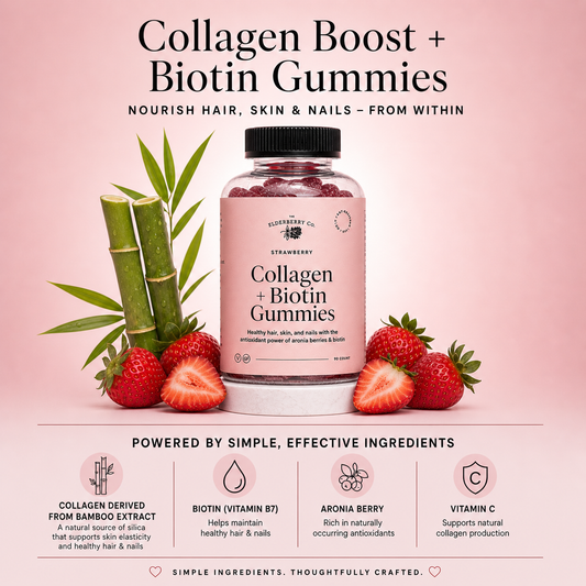 Collagen Boost + Biotin Gummies with Aronia Berries