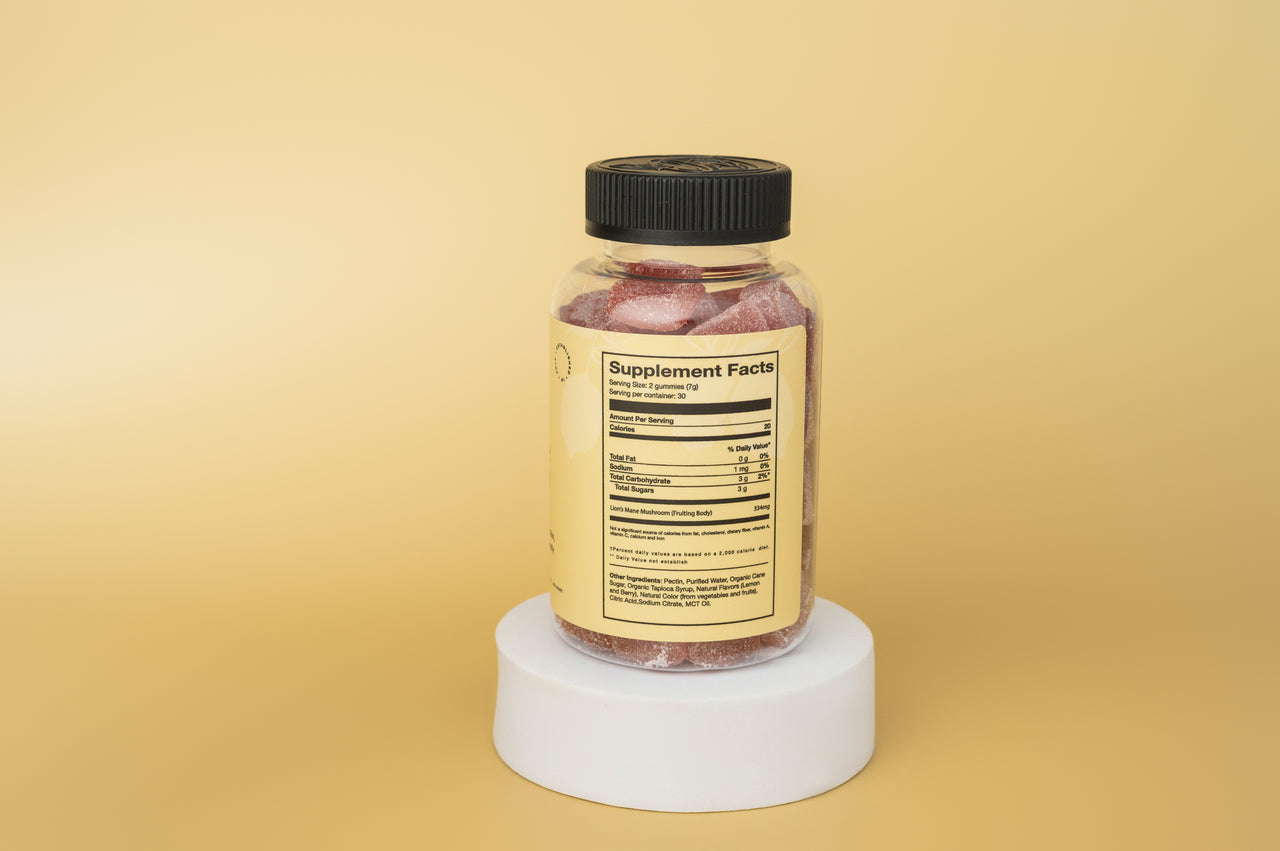 Lion’s Mane Gummies with Fruiting Body Mushroom Extract