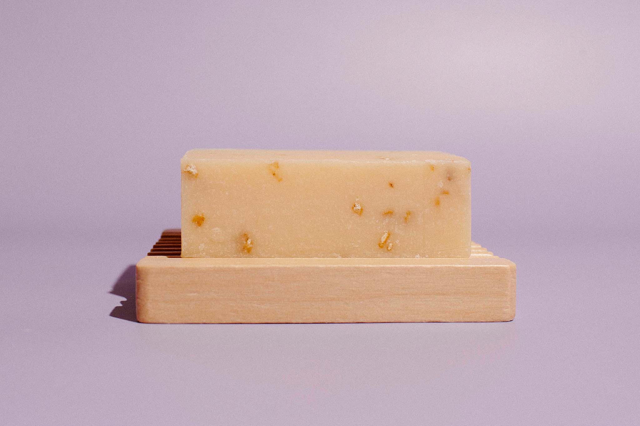 Oatmeal Lavender Bar Soap made with Organic Olive Oil, handcrafted for sensitive skin