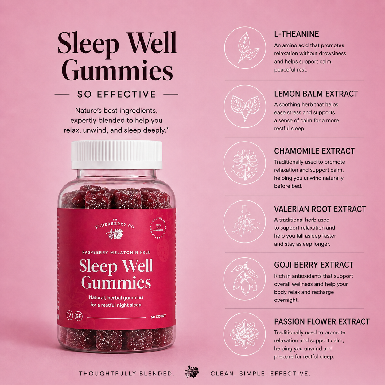 Melatonin-Free Sleep Well Gummies - Adults 60 count