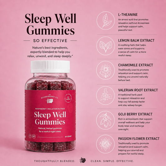 Melatonin-Free Sleep Well Gummies - Adults 60 count