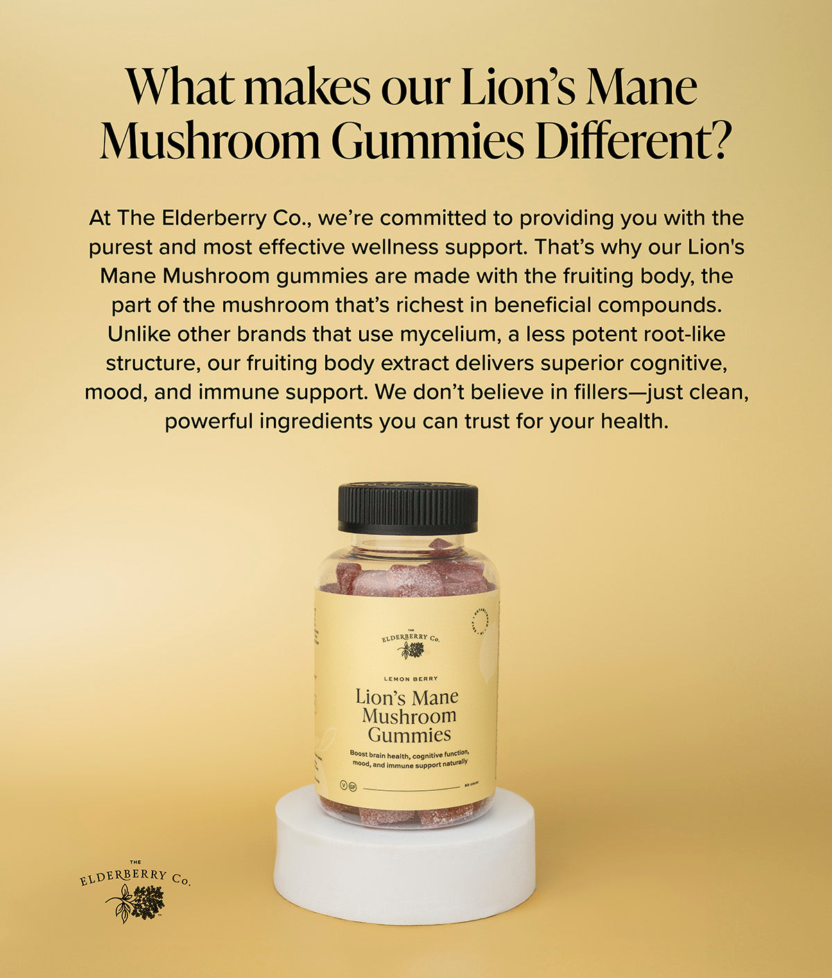 Lion’s Mane Gummies with Fruiting Body Mushroom Extract