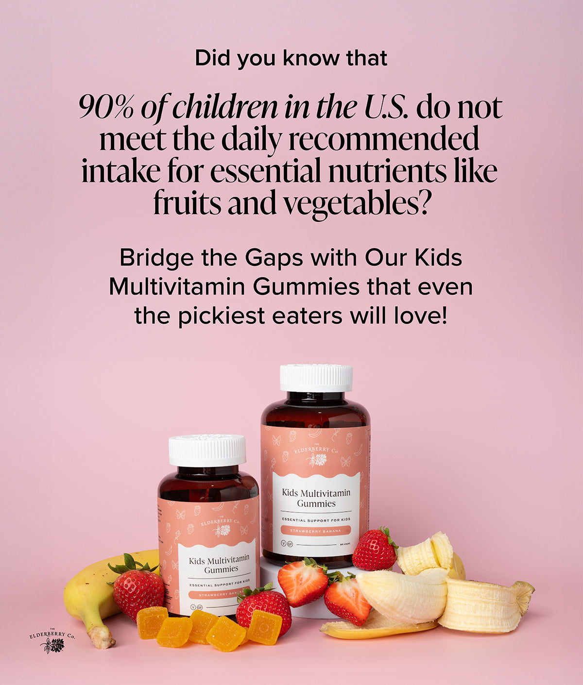 Kids Multivitamin Gummies with Vitamins A, B, E, K2 and Zinc