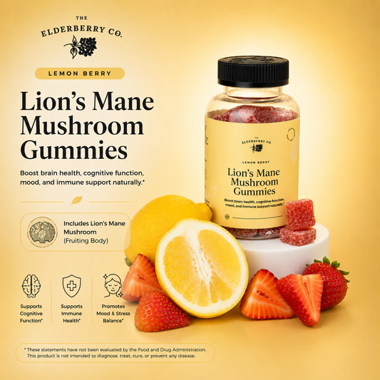 Lion’s Mane Gummies with Fruiting Body Mushroom Extract