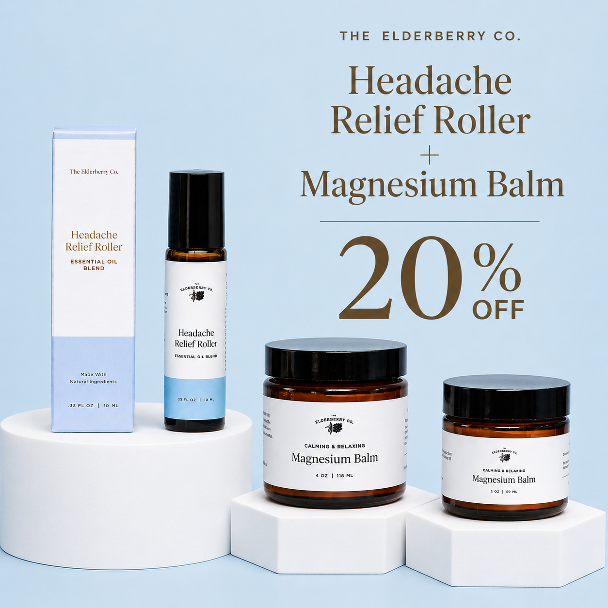 Headache Relief Roller + Magnesium Balm 20% Off